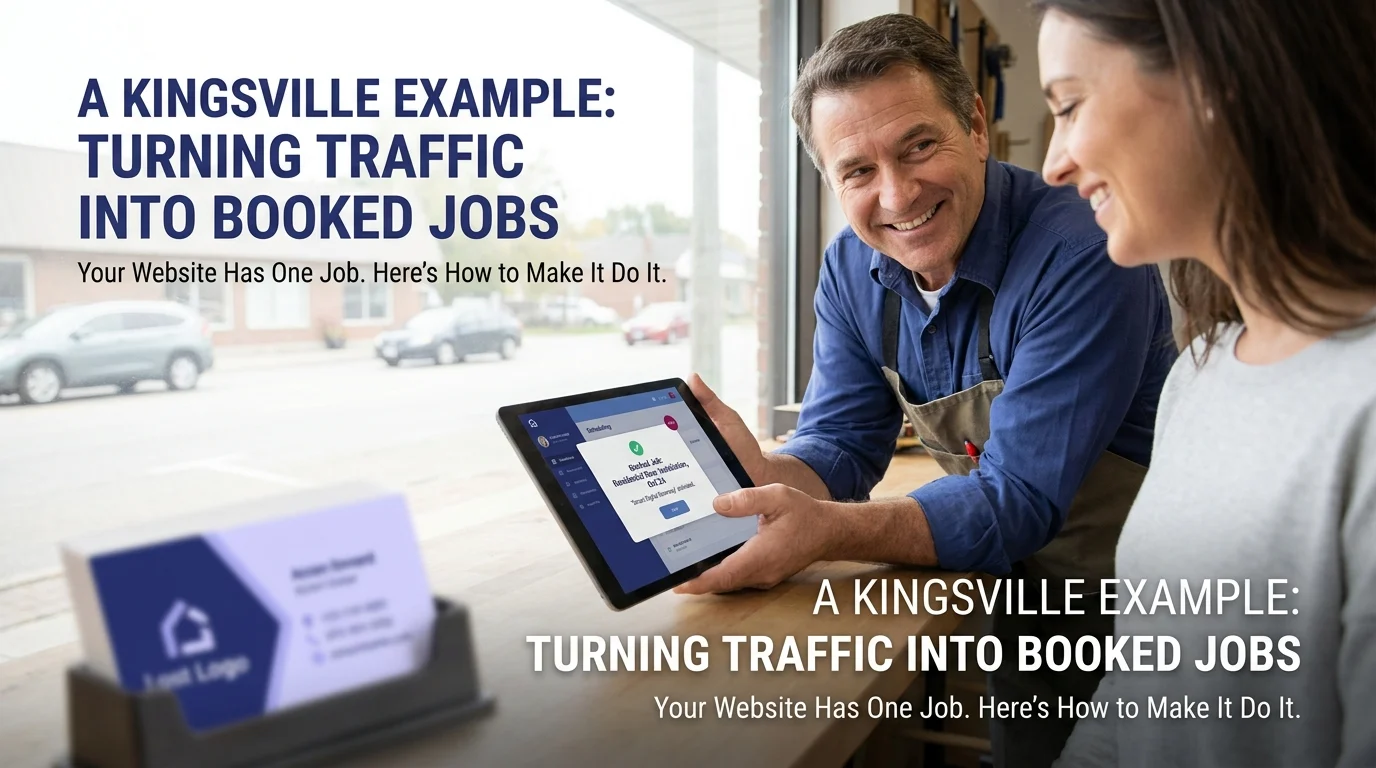 A Kingsville Example: Turning Traffic Into Booked Jobs, Your Website Has One Job. Here's How to Make It Do It.
