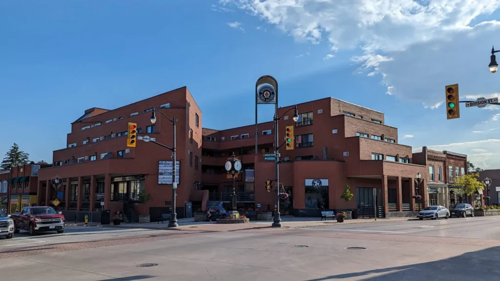 Downtown Kingsville, Ontario, at Main Street and Division Road